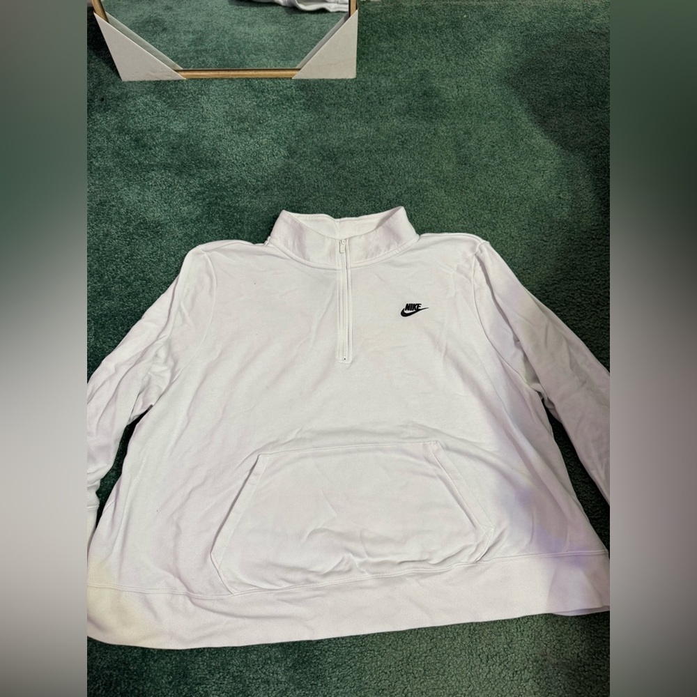 white nike quarter zip